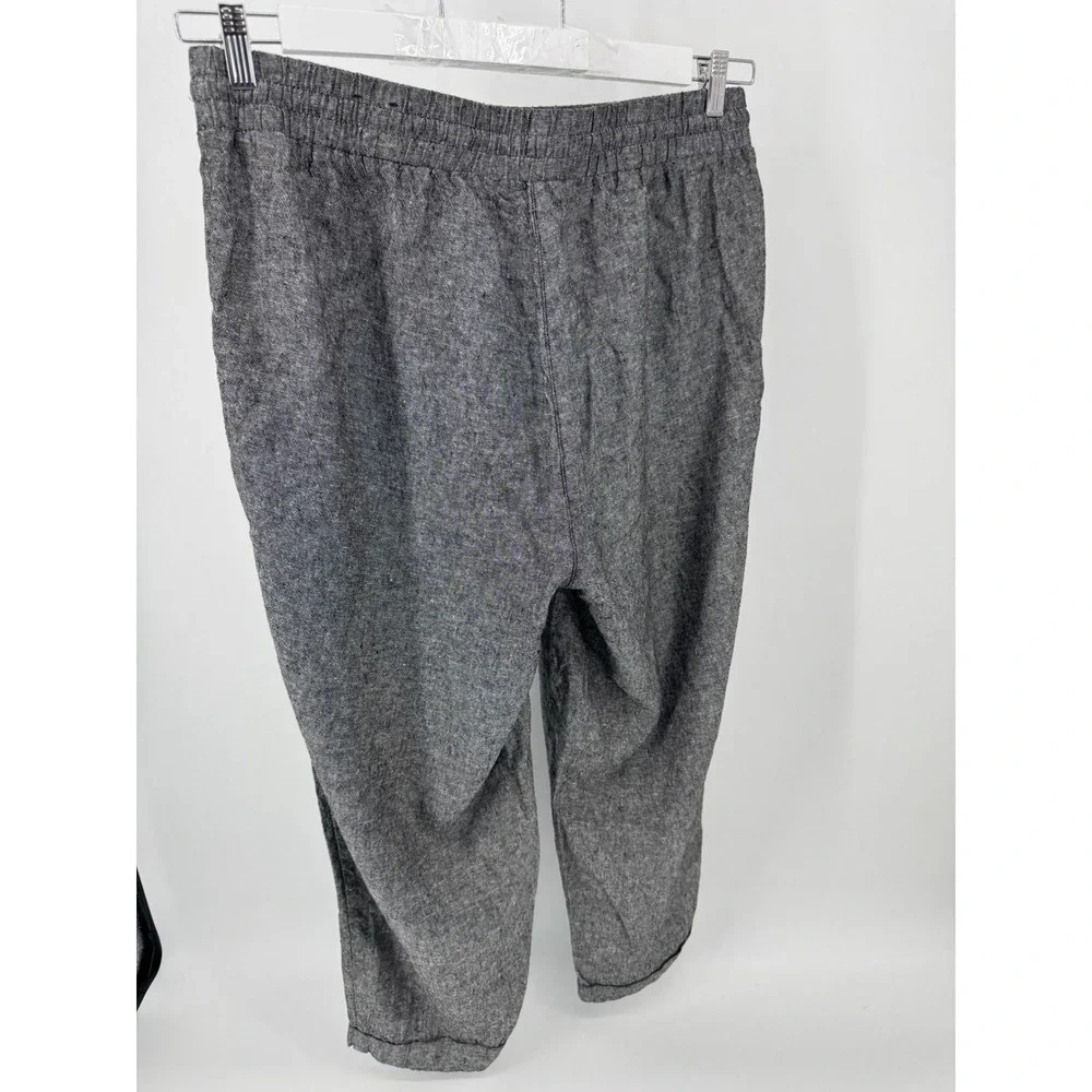 Jones New York Linen Blend Pants 1x‎ Signature Gray Women's Drawstring